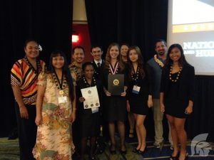 (Photo courtesy of Science Fair Coordinator Nel Venzon) First place winners of the National Junior Science and Humanities Symposium won a $12,000 scholarship. Second and third place won $8,000 and $4,000 scholarships respectively.