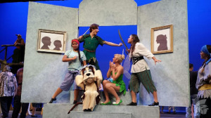 (Photo courtesy of Junior Lizbeth Orego) The actors in the musical were (L-R) Alexandria Ireijo (11) as Mr. Smee, Nicholas Howe (12) as Peter Pan, Lindsey Cambra (12) as Nana, Lizbeth Orego (11) as Tinkerbell and Alanna Poelzing (11) as an ensemble member.